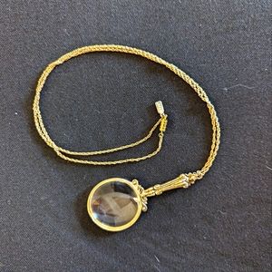 Vintage 1928 magnifying glass necklace pendant